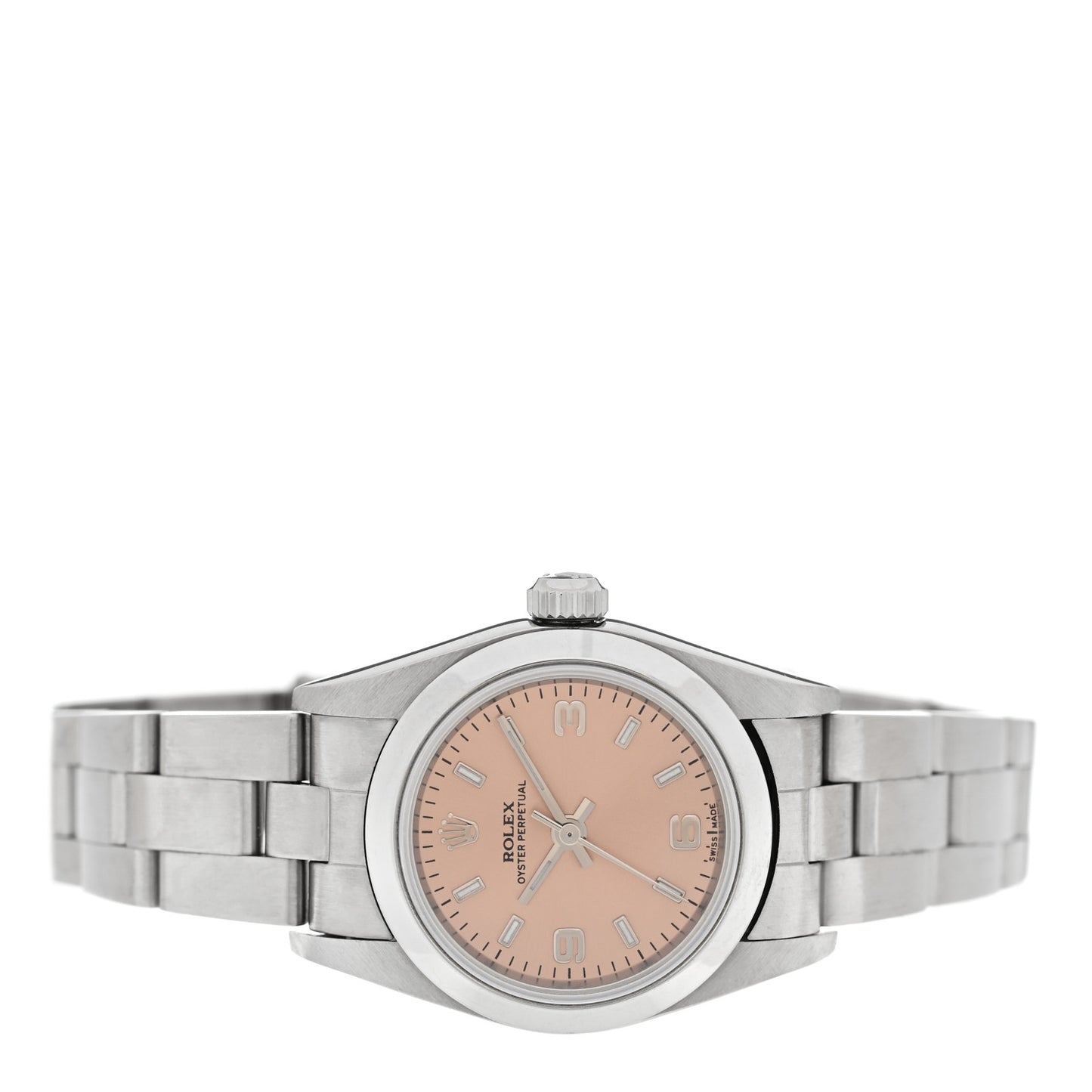 Stainless Steel 24mm Oyster Perpetual Datejust Watch Pink 76080
