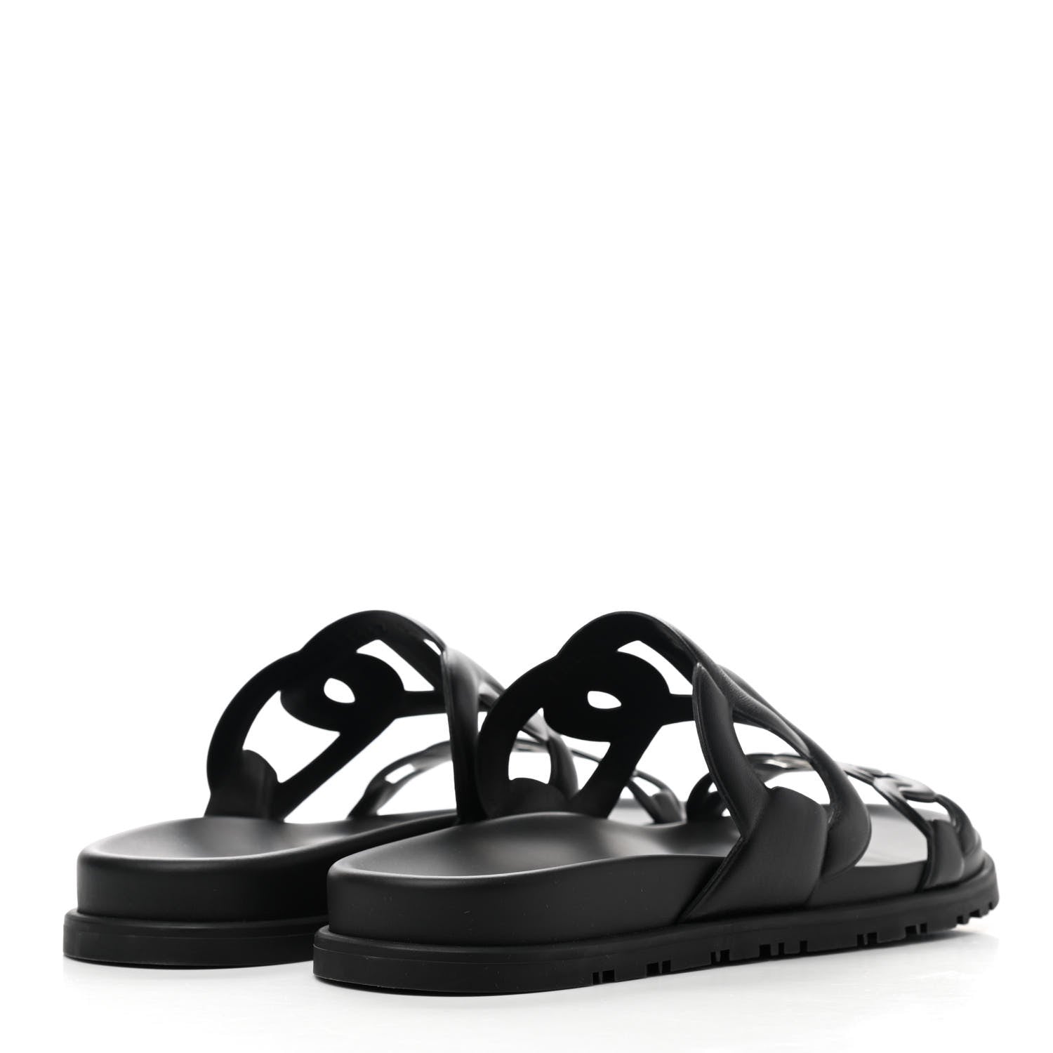 Hermes Nappa Extra Sandals 38 Black 4 of 10