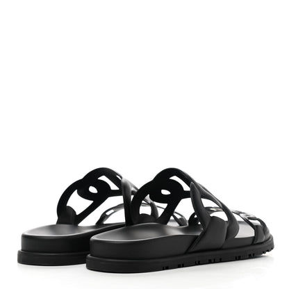 Hermes Nappa Extra Sandals 38 Black 4 of 10