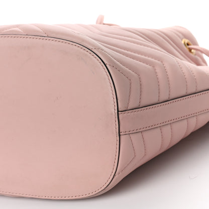 Gucci Calfskin Matelasse Sylvie Web GG Marmont Bucket Bag Perfect Pink 9 of 11