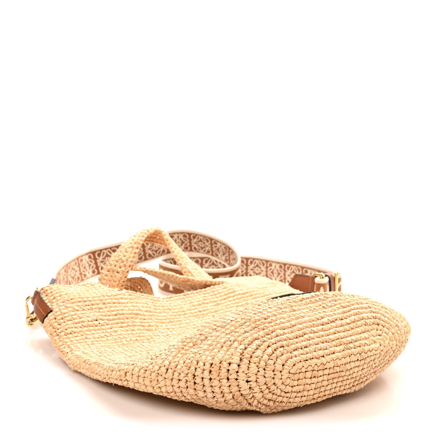 Loewe Raffia Mini Slit Tote Bag Natural Tan 4 of 9