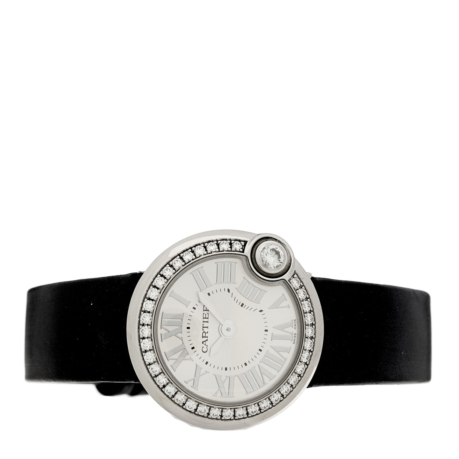 Cartier Stainless Steel Satin Diamond Bezel 26mm Ballon Blanc De Cartier Quartz Watch 3 of 4