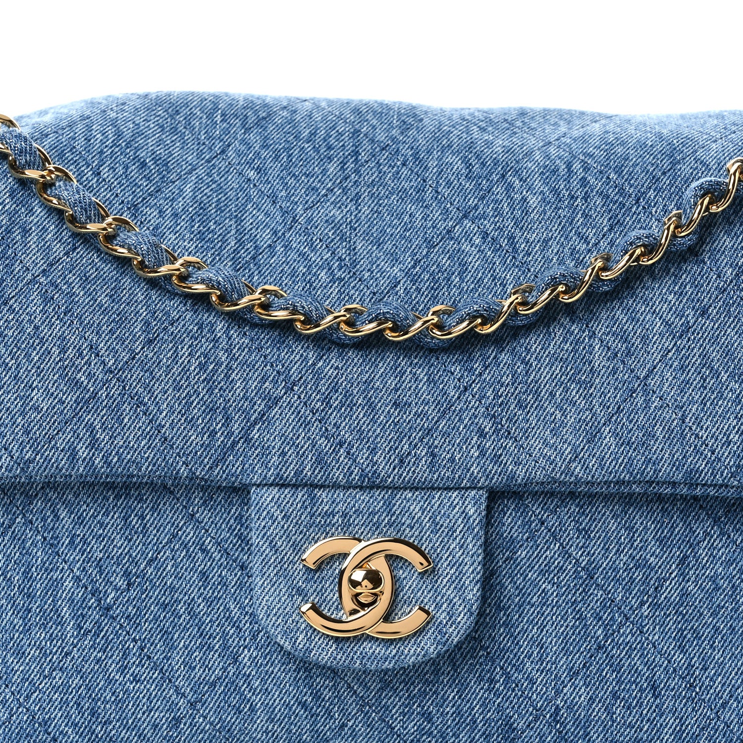 Chanel Denim Small Souplissimo Maxi Flap Blue 9 of 12