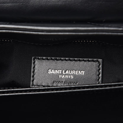 Saint Laurent Calfskin Y Quilted Monogram Toy Loulou Crossbody Bag Black 6 of 9