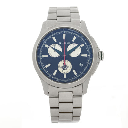 Gucci Stainless Steel 44mm G-Timeless Bee Chronograph Quartz Watch Black 1 of 4