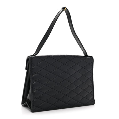 Chanel Lambskin Diamond Stitch Envelope Single Flap Black 3 of 12