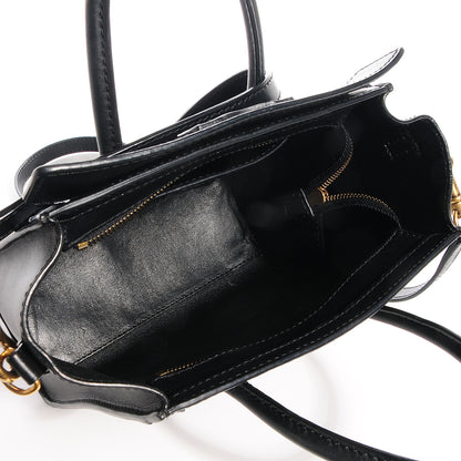 Celine Smooth Calfskin Nano Luggage Black 6 of 11