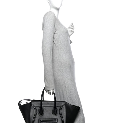 Celine Supple Calfskin Medium Phantom Luggage Black 2 of 11