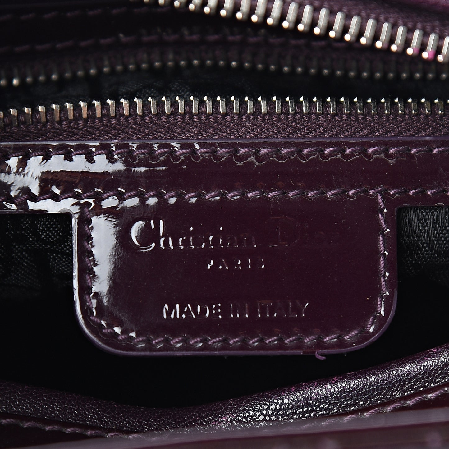Patent Cannage Medium Lady Dior Purple