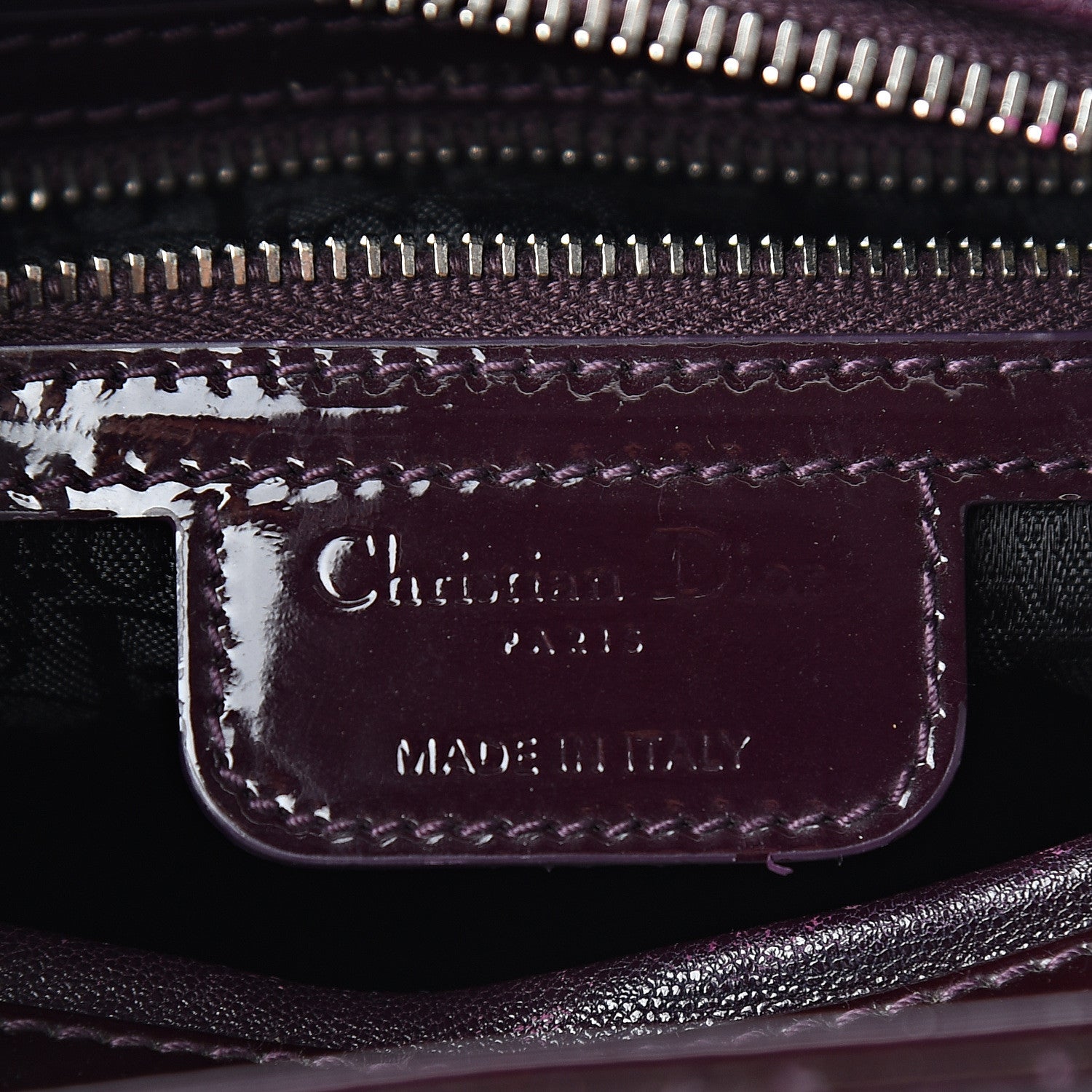 Christian Dior Patent Cannage Medium Lady Dior Purple 5 of 9