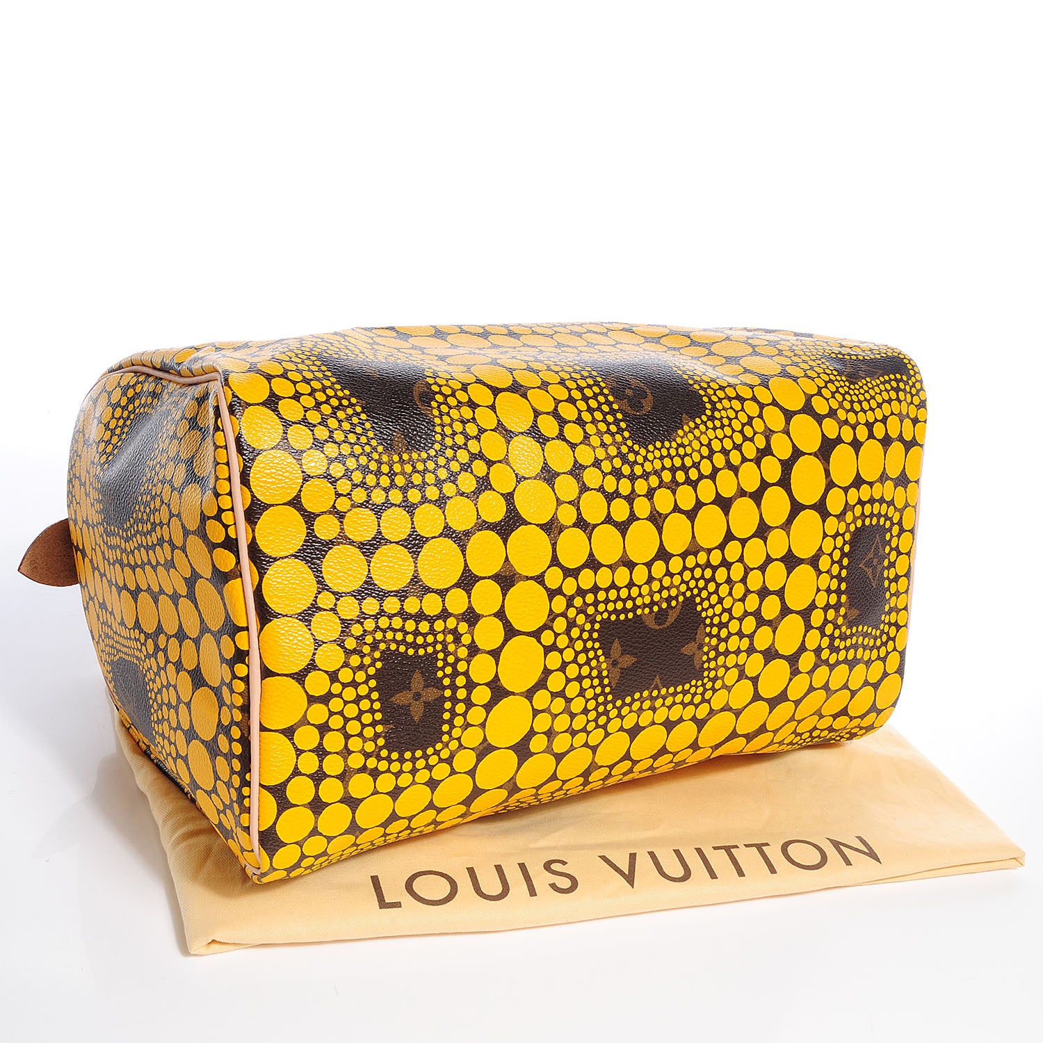Louis Vuitton Monogram Kusama Town Speedy 30 Yellow 5 of 8