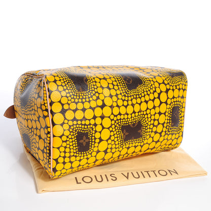 Louis Vuitton Monogram Kusama Town Speedy 30 Yellow 5 of 8