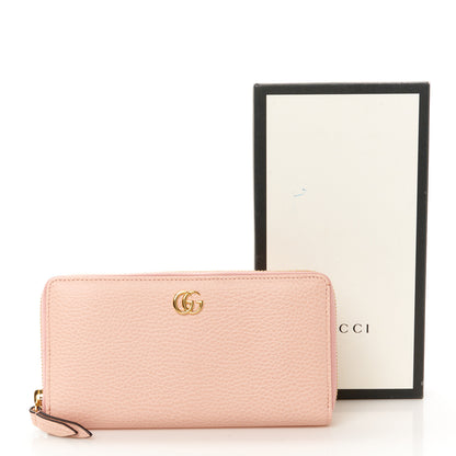 Gucci Dollar Calfskin GG Marmont Zip Around Wallet Perfect Pink 9 of 9