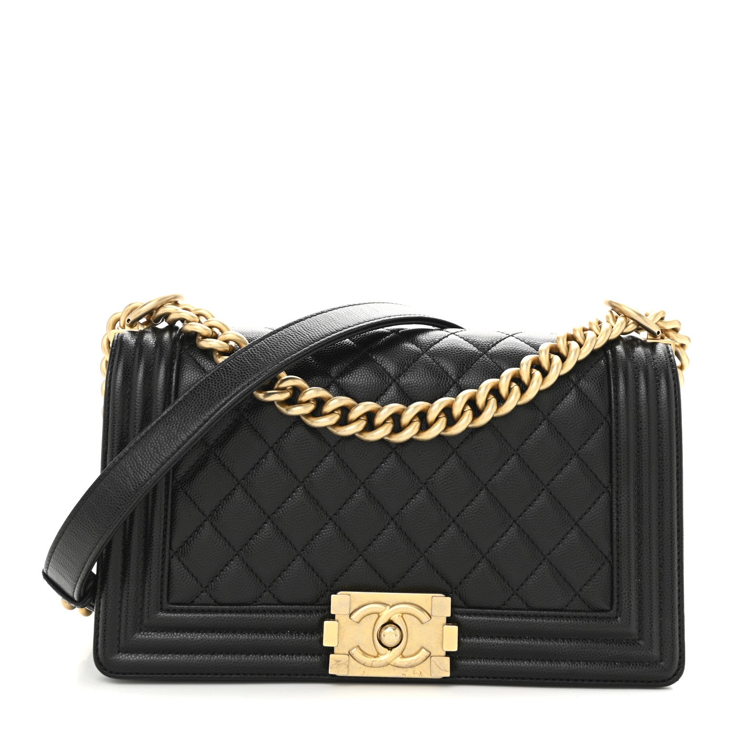 Chanel Caviar Quilted Medium Boy Flap Black 1 of 10