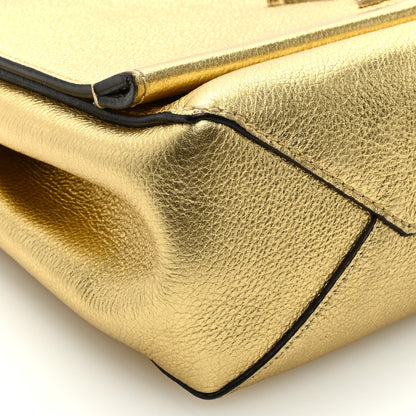 Louis Vuitton Metallic Calfskin Lockme II Chain Bag BB Gold 7 of 8