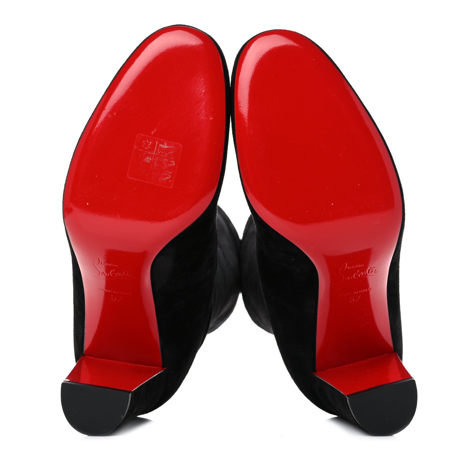 Christian Louboutin Veau Velours Stretch Gena 85 Bootie 37 Black 5 of 11