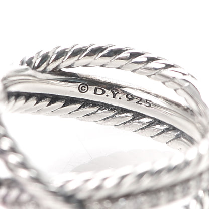 David Yurman Sterling Sterling Silver Diamond Lavender Amethyst 16mm Cable Wrap Ring 49 4.75 4 of 4