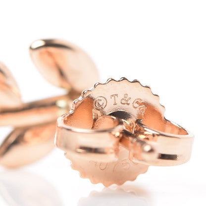 Tiffany 18K Rose Gold Paloma Picasso Olive Leaf Climber Earrings 4 of 5