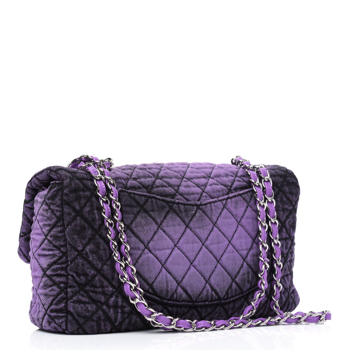 Denim Quilted Denimpression Flap Purple Black