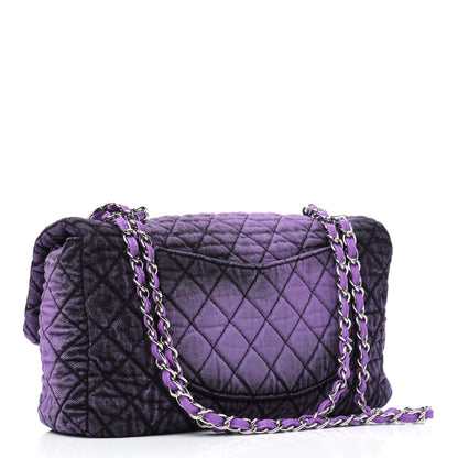 Chanel Denim Quilted Denimpression Flap Purple Black 2 of 3