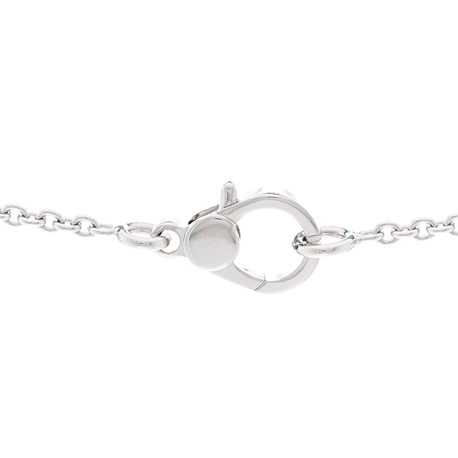 Hermes 18K White Gold Diamond Finesse Pendant Necklace 5 of 6