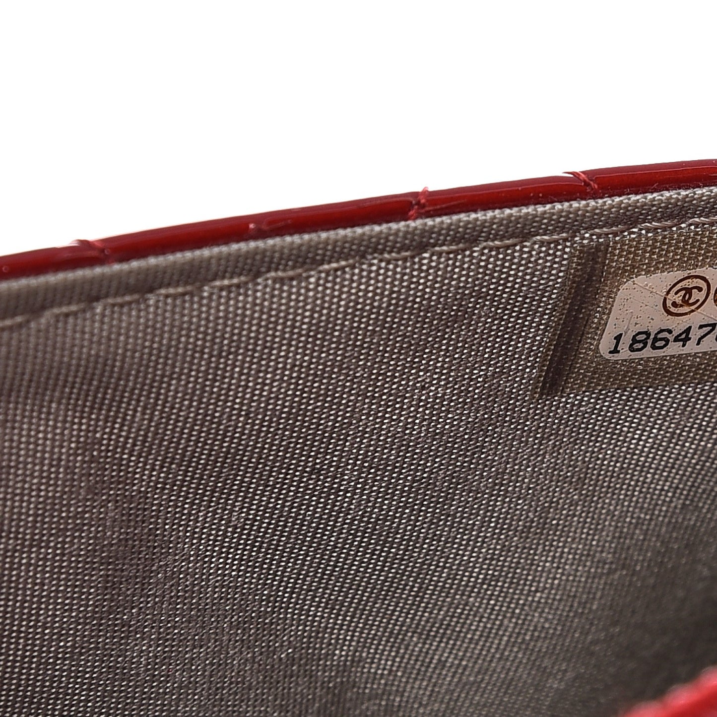 Patent Quilted Brilliant Wallet On Chain WOC Red