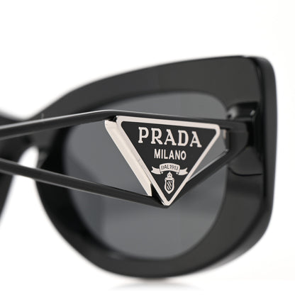 Prada Acetate Sunglasses SPR 14Y Black Slate Gray 8 of 9