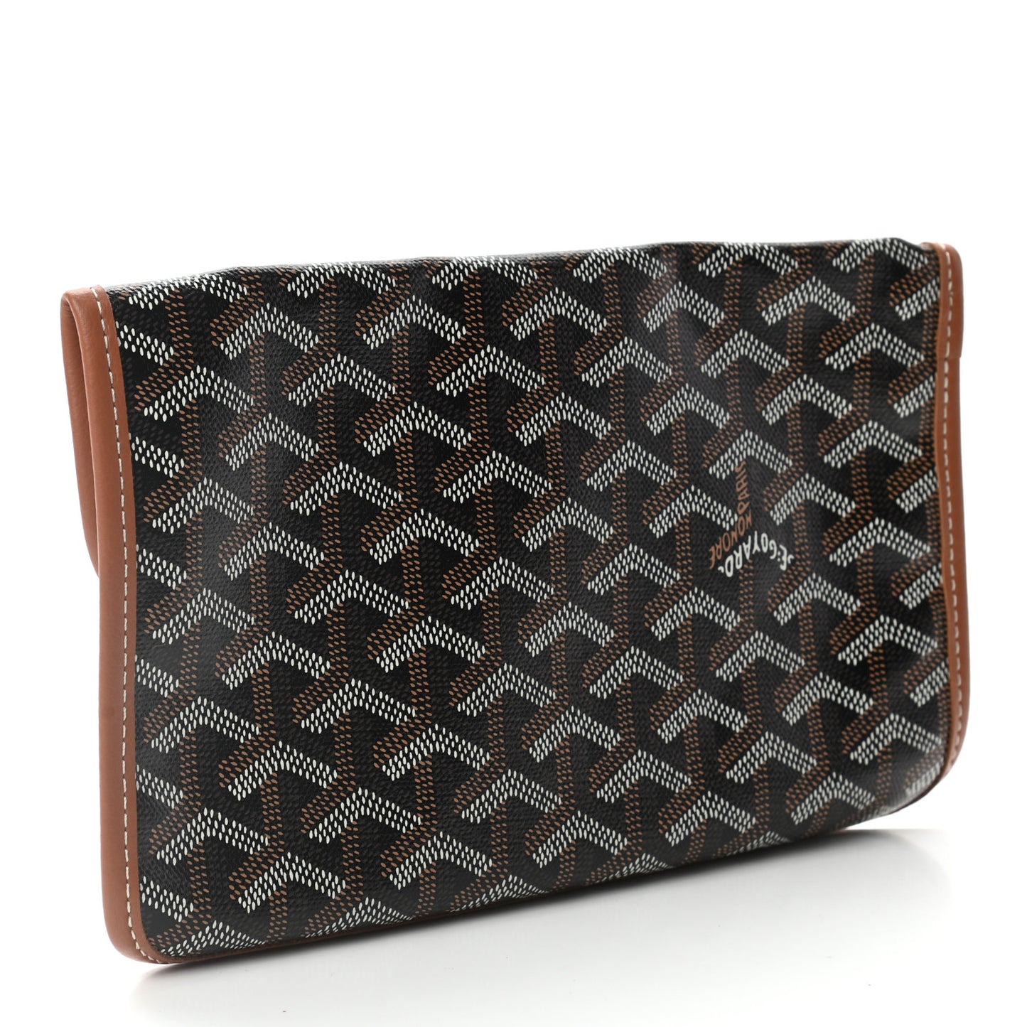 Goyardine Canvas Le Foulard Pouch Black Gold Off White