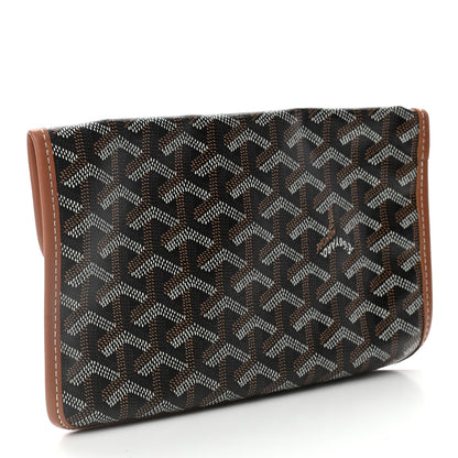 Goyard Goyardine Canvas Le Foulard Pouch Black Gold Off White 3 of 7
