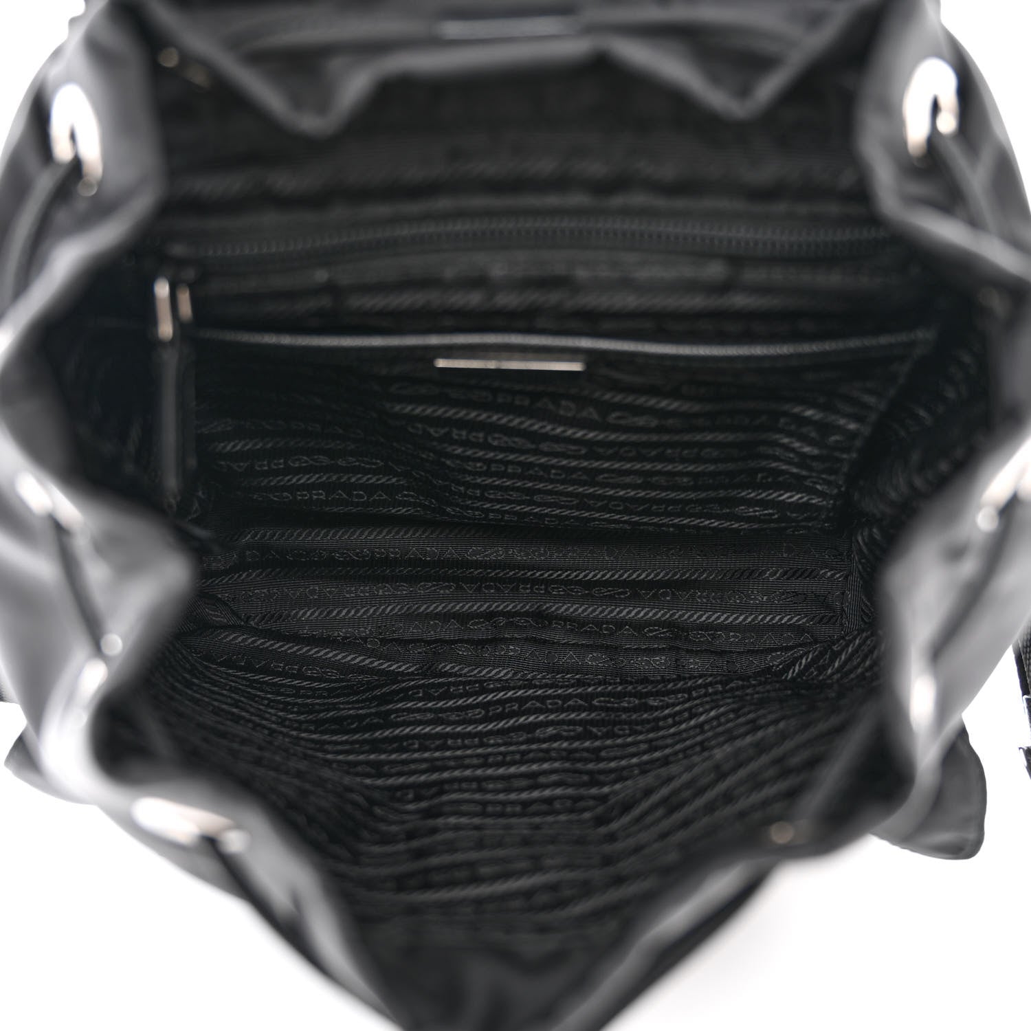 Prada Tessuto Nylon Saffiano Small Backpack Black 5 of 13