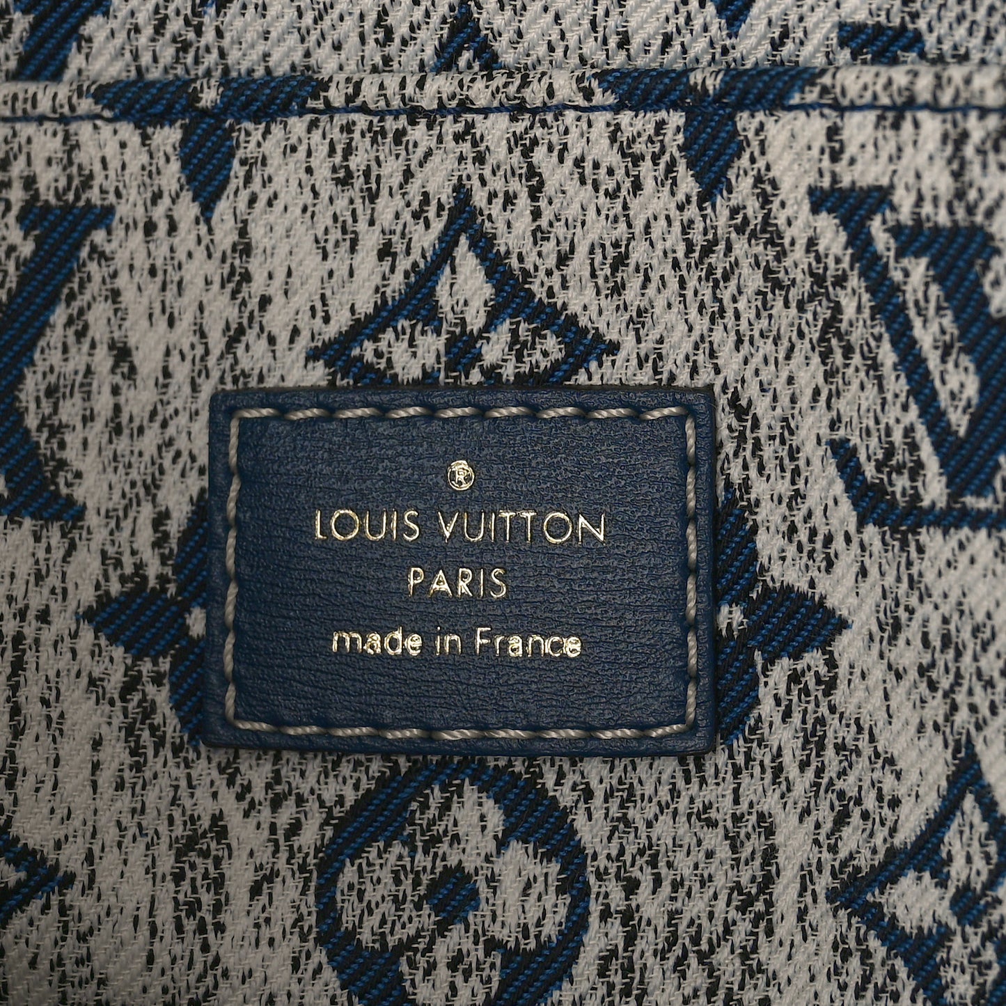 Monogram Jacquard Denim Onthego MM Bleu