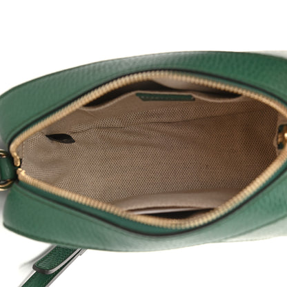 Gucci Pebbled Calfskin Small Soho Disco Bag Emerald Green 5 of 10