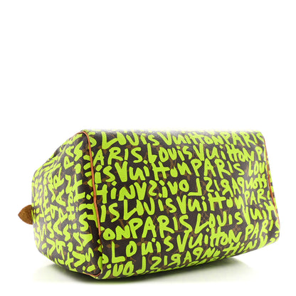 Louis Vuitton Monogram Graffiti Speedy 30 Green 4 of 11