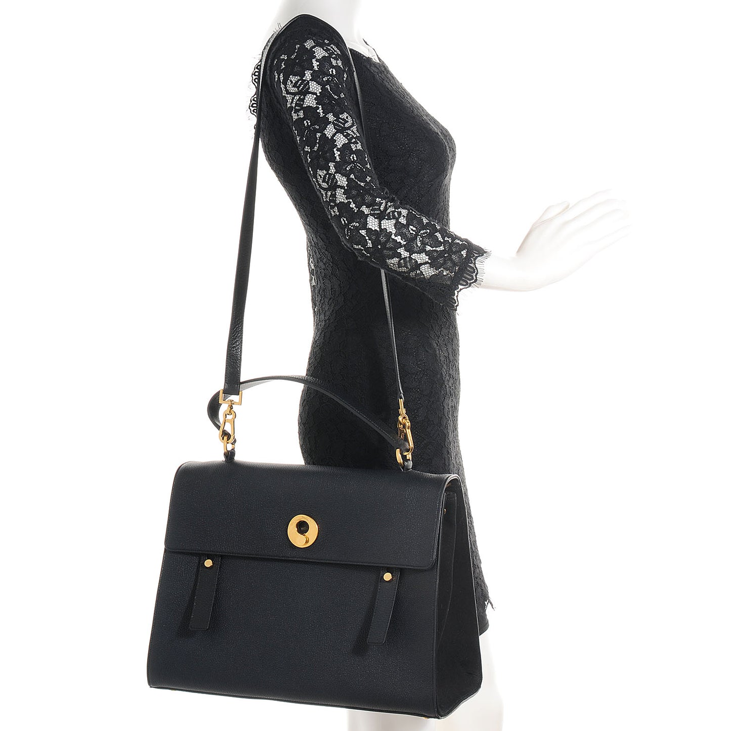 Calfskin Large Muse Two Black