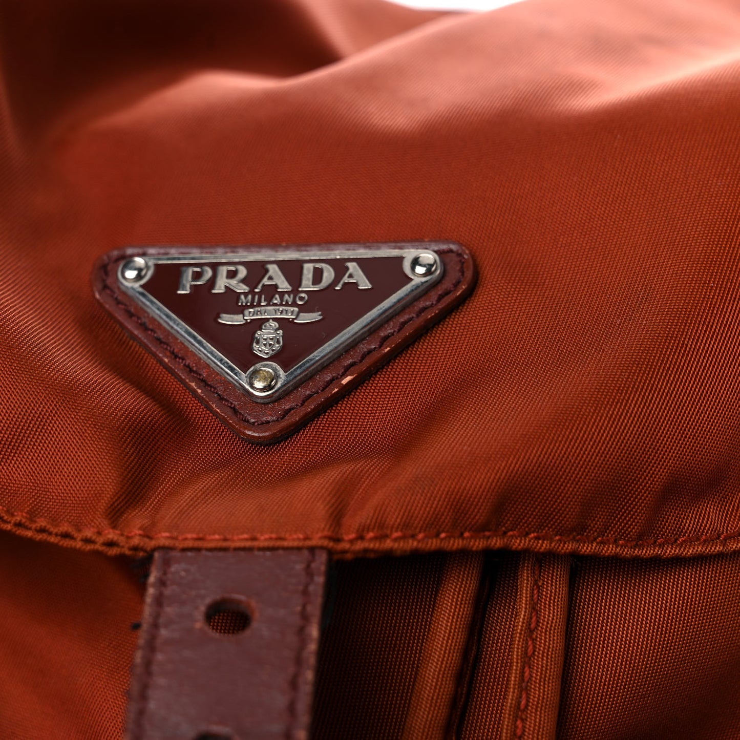 Tessuto Nylon Saffiano Vela Backpack Papaya