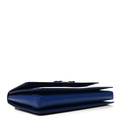 Salvatore Ferragamo Printed Calfskin Ginny Shoulder Bag Blue 4 of 11