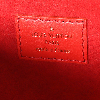 Louis Vuitton Patent Embossed Monogram Lambskin Coussin MM Black Red 6 of 9