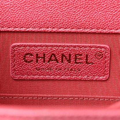 Chanel Caviar Quilted North South Boy Flap Pink 6 of 9