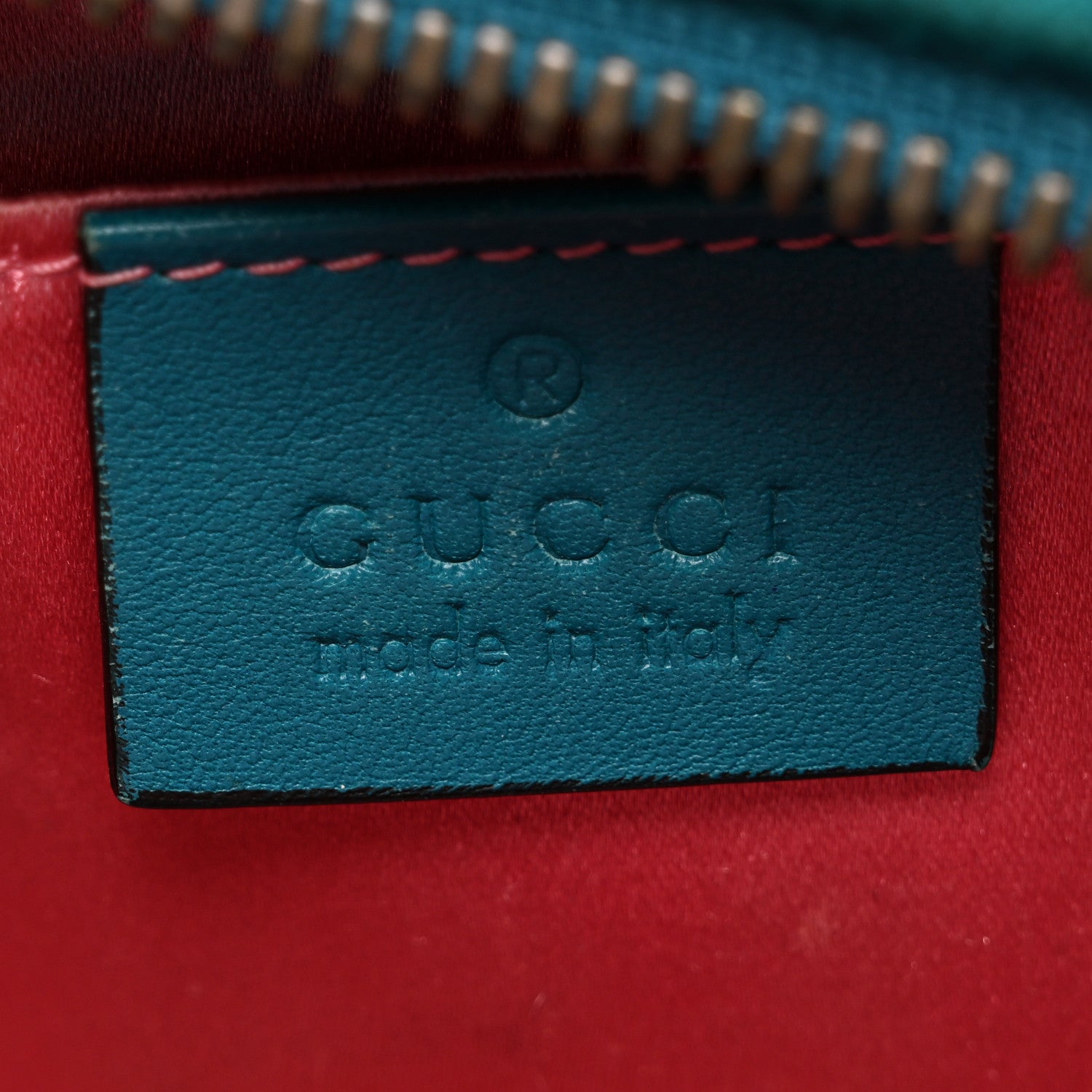 Gucci Velvet Matelasse Small GG Marmont Chain Shoulder Bag Pavone Cyan 6 of 14