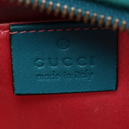 Gucci Velvet Matelasse Small GG Marmont Chain Shoulder Bag Pavone Cyan 6 of 14