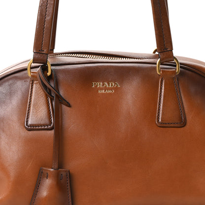 Prada Vitello Old Medium Bowling Bag Cognac 8 of 10