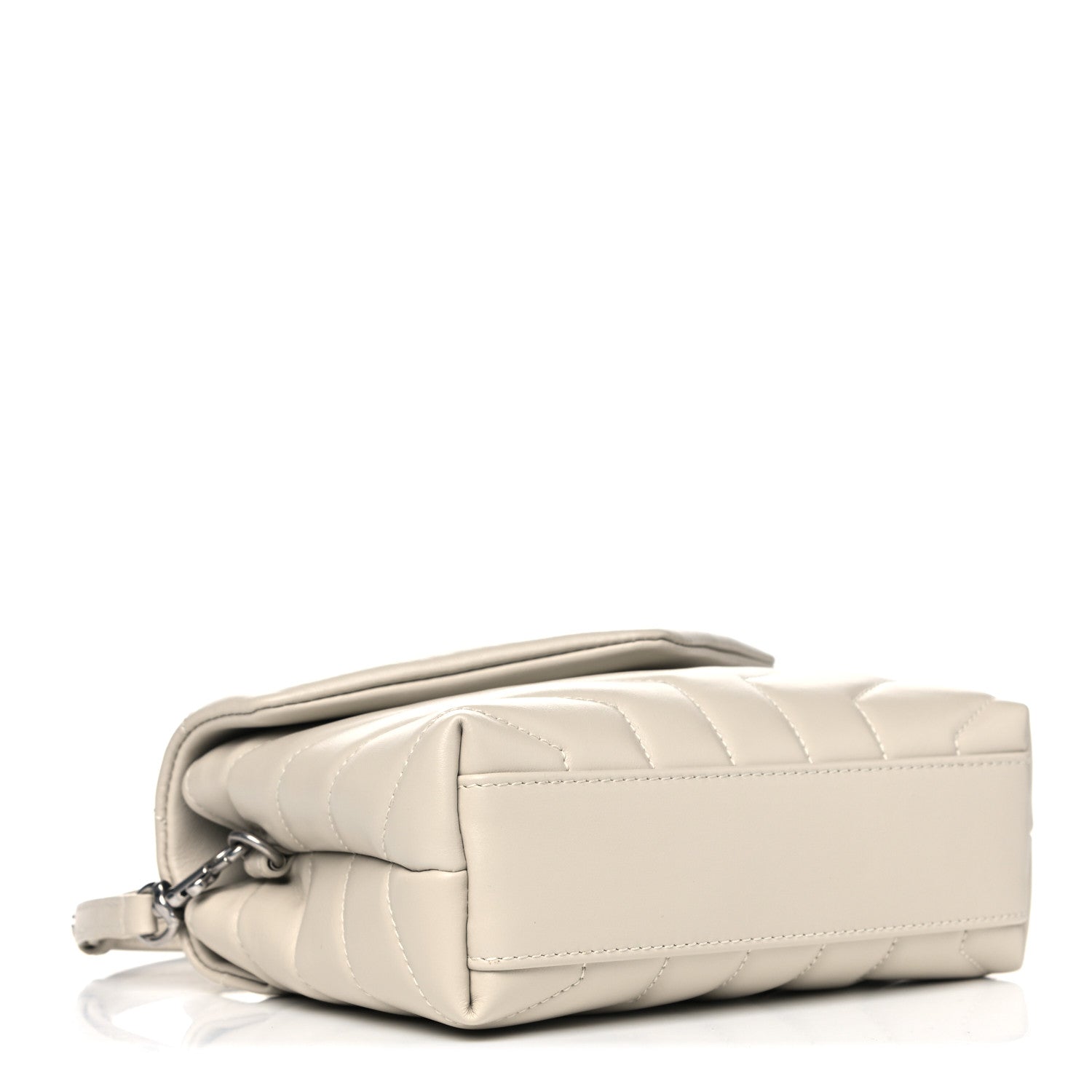 Saint Laurent Calfskin Y Quilted Monogram Toy Loulou Crossbody Bag Crema Soft 4 of 14
