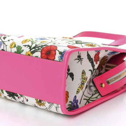 Gucci Canvas Medium Flora Tote Fuchsia 8 of 11