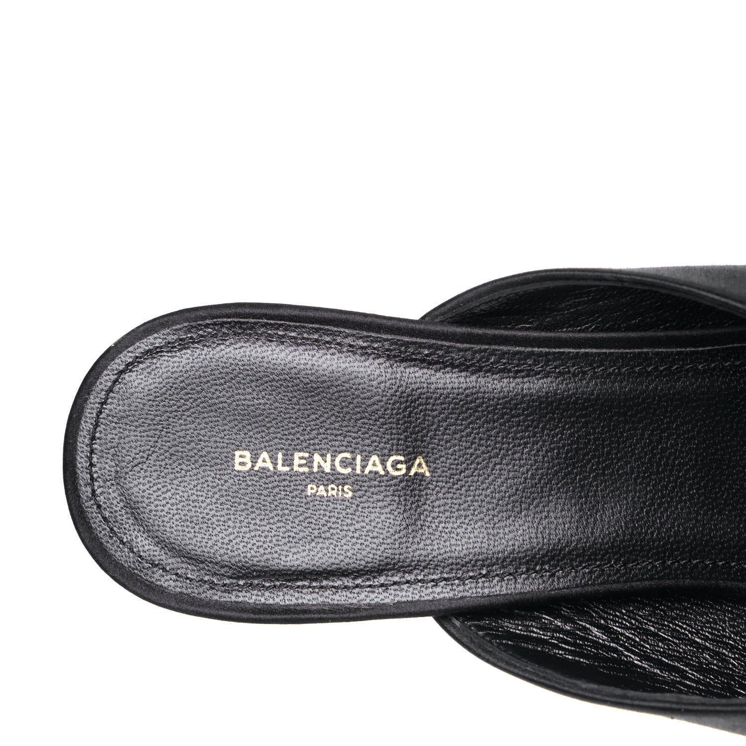 Balenciaga Satin Pointed Toe Knife Mules 39 Black 6 of 6