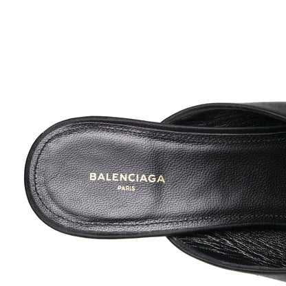 Balenciaga Satin Pointed Toe Knife Mules 39 Black 6 of 6