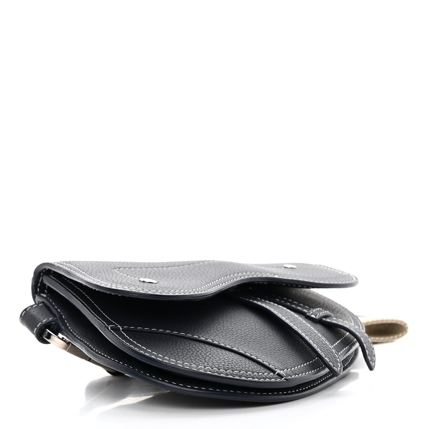 Christian Dior X KAWS Grained Calfskin Saddle Wristlet Blue 4 of 12