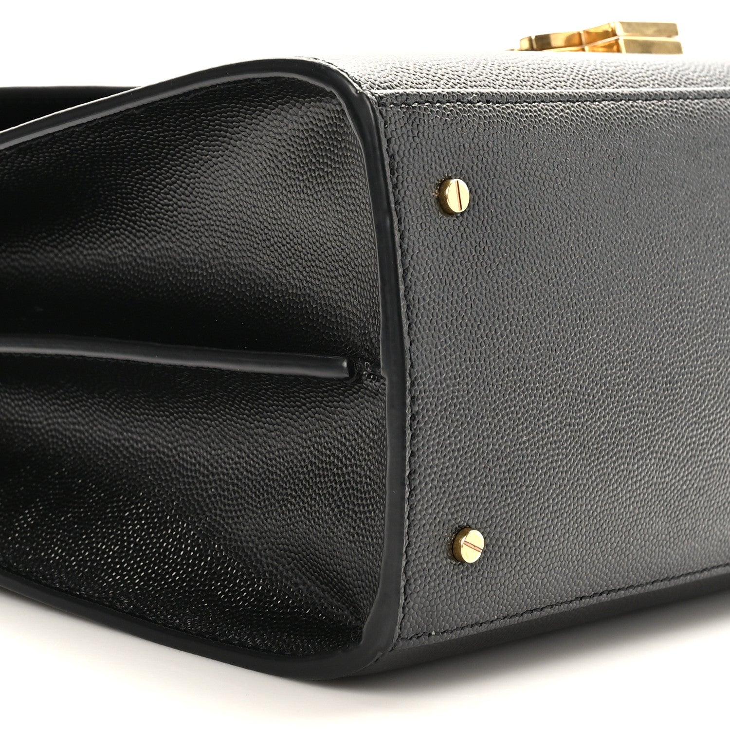 Saint Laurent Grain de Poudre Medium Classic Monogram Cassandra Top Handle Black 7 of 9