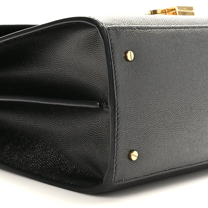 Saint Laurent Grain de Poudre Medium Classic Monogram Cassandra Top Handle Black 7 of 9