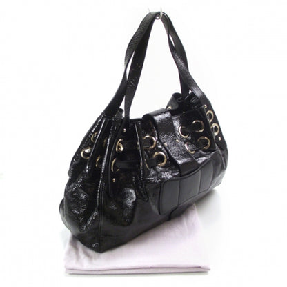 Jimmy Choo Crushed Patent Riki Bag Black 3 of 8