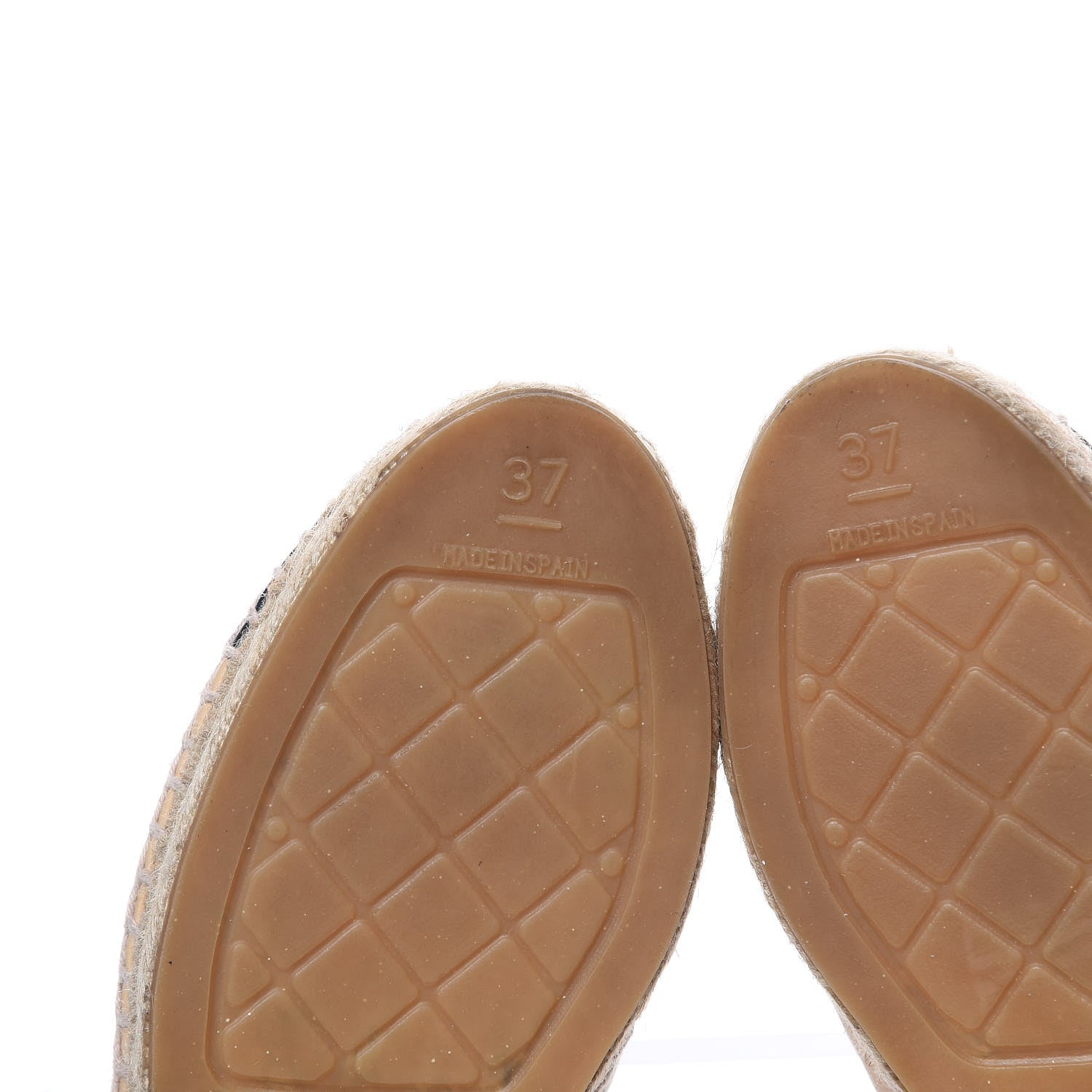 Chanel Lambskin CC Espadrilles 37 Beige Black 9 of 14
